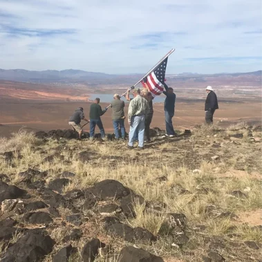 Tri state atv club flag rasing on flag mountain additional view.
