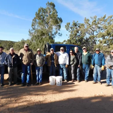 Tri state atv club elephant cove kiosk project volunteers.
