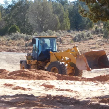 Tri state atv club elephant cove kiosk project moving dirt.