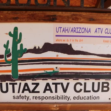 Tri state atv club special projects repairing signs.