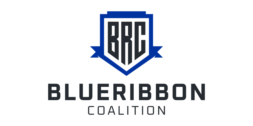 Blue ribbon coalition logo in partnership with tri state atv club.