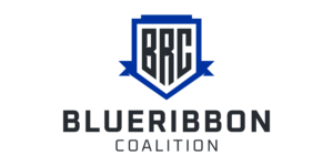 Blue ribbon coalition logo in partnership with tri state atv club.